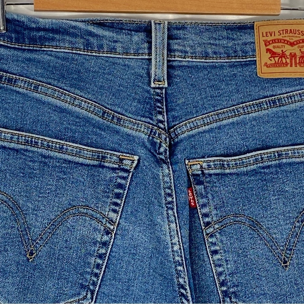 Levi Ribcage Straight Ankle Women’s Blue Denim Jeans Size 29 - Picture 12 of 16
